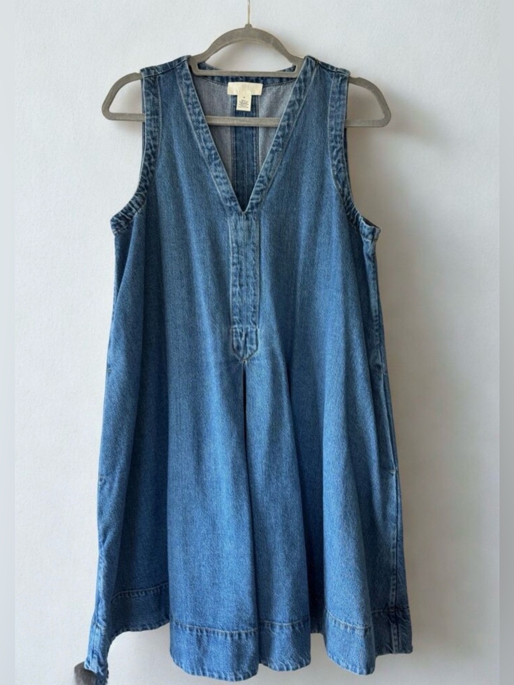 COS Blue Denim Sleeveless A-Line Mini Dress Size 14